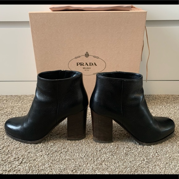 **SOLD** Prada Ankle Leather Boots - Picture 5 of 16